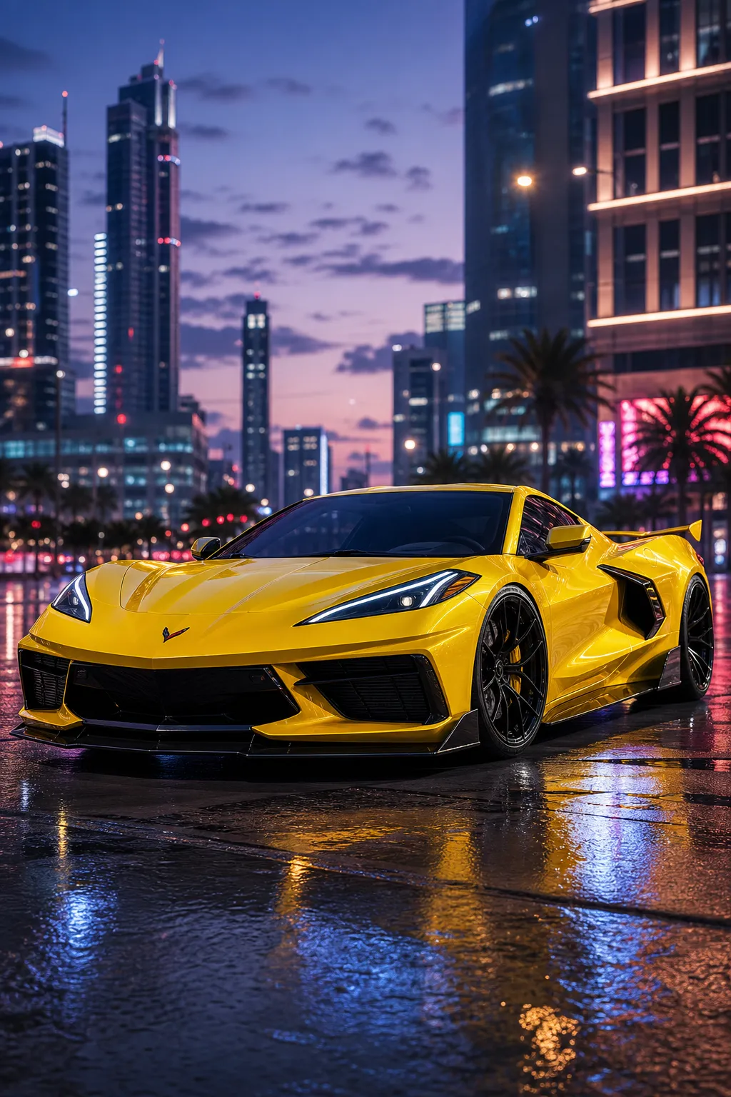 2026 Corvette concept in stellar yellow